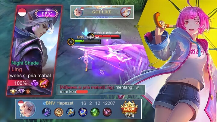 Ketemu Top Senior Ling! Kagura Mode Penghancur MMR | Mobile Legends