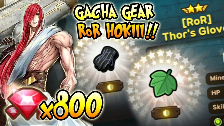 GACHA 800 RUBY GEAR THOR'S GLOVES & FIG LEAF!! ⚡🍃 LINE RANGERS x RECORD OF RAGNAROK (INDONESIA)