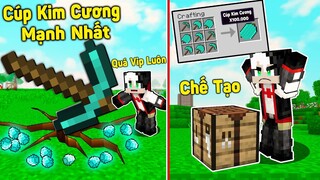 REDHOOD 24 GIỜ CHẾ TẠO CÂY CÚP KIM CƯƠNG KHỔNG LỒ TRONG MINECRAFT*REDHOOD TROLL MỀU BẰNG KIM CƯƠNG