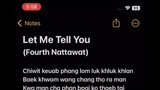 Let Me Tell You - Lyrics [ Fourth Nattawat ] - My School President ost.