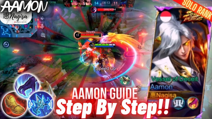 TUTORIAL AAMON VS HAYABUSA DI SEASON 33 SOLO RANK!! 100% AAMON BEST ROTASI & BUILD - Mobile Legends