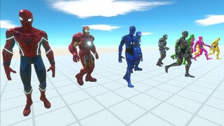 SPIDER MAN & IRON MAN vs All UNITS - Animal Revolt Battle Simulator