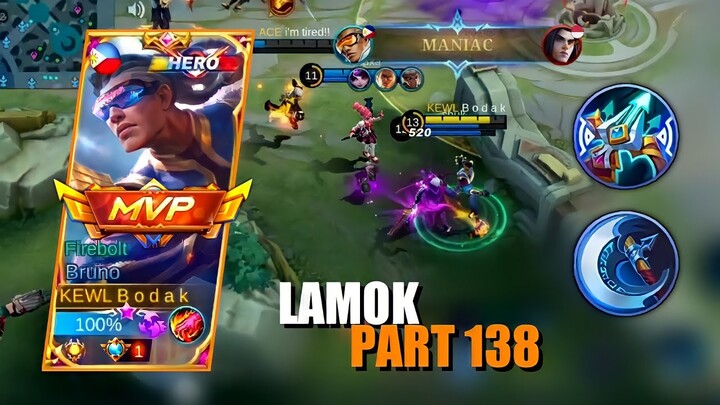 LAMOK PART 138 | BRUNO BEST BUILD AND EMBLEM SEASON 24 | Mobile Legends Bang Bang