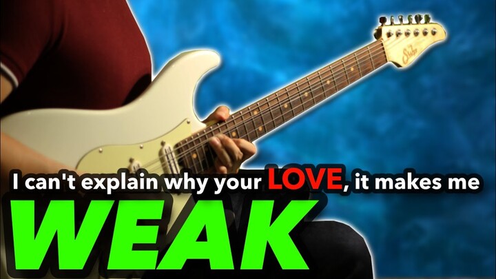 WEAK female key SWV Instrumental guitar karaoke cover with lyrics