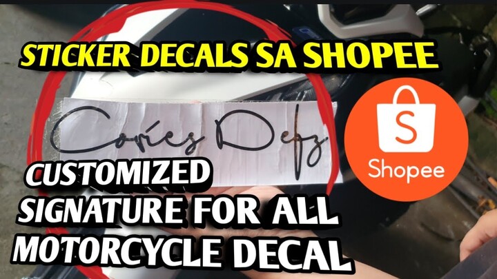 Customized Signature for All Motorcycle Decal Stickers | MotoVlog