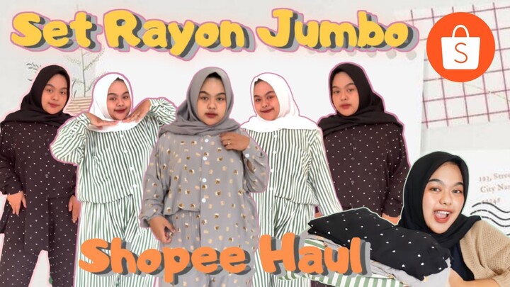 REVIEW BAJU SET JUMBO RAYON PIYAMA  BIG SIZE PREMIUM LD UP TO 140cm