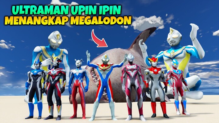 ULTRAMAN DYNA DAN ULTRAMAN UPIN IPIN BERTARUNG LAWAN HIU MEGALODON, ULTRAMAN KUASA 7 KALAH - GTA 5