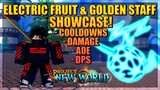 Electric Fruit and Golden Staff Full Showcase with Max Stats in Project New World