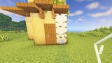 [Dunia Telur Kecil] 3 jenis rumah kayu birch cocok untuk yang baru dan lucu~ (tutorial membangun MC)