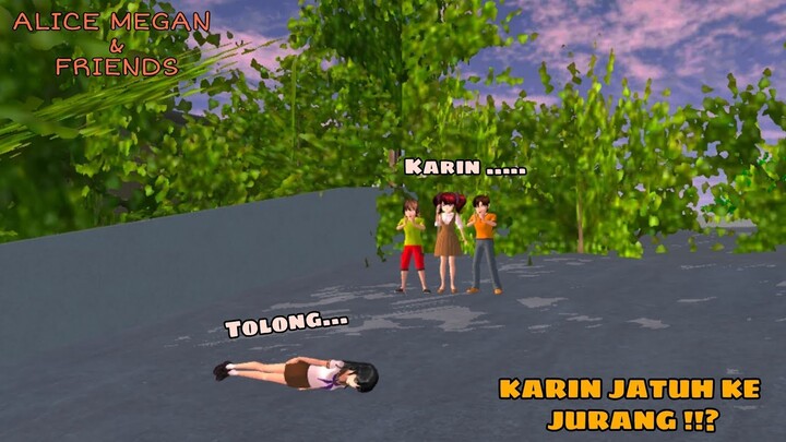 ALICE MEGAN & FRIENDS [ KARIN JATUH KEJURANG ] SAKURA SCHOOL SIMULATOR