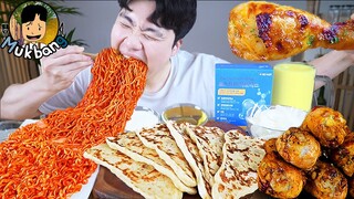 ASMR MUKBANG 불닭볶음면 & 양념 치킨먹방! FIRE Noodle & FRIED CHICKEN EATING SOUND!
