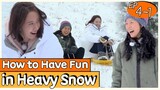 "It is No Joke, Really" How to Have Fun in Heavy Snow 🤣 | Hyori's Homestay2