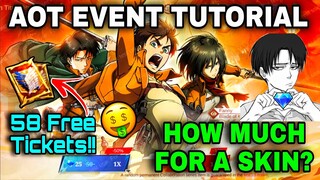 AOT SKINS CHEAPEST COST TUTORIAL💎EVENT GUIDE, PHASE 1 & 2❗Release Date