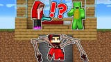 Spider Cash Under The Bed vs JJ and Mikey Challenge IN MINECRAFT - Maizen Nico and Cash Cash.exe