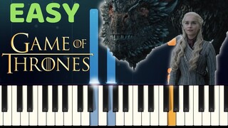 GAME OF THRONES THEME SONG - Easy Piano Tutorial with SHEET MUSIC