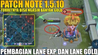 ALICE REVAMP, PEMBAGIAN LANE GOLD DAN EXP, ADA SHIELD DI TURRET - PATCH NOTE 1.5.10 MOBILE LEGENDS