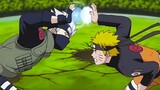 Kakashi decides to use his Rasengan against Naruto's Rasenshuriken and nearly loses his arm