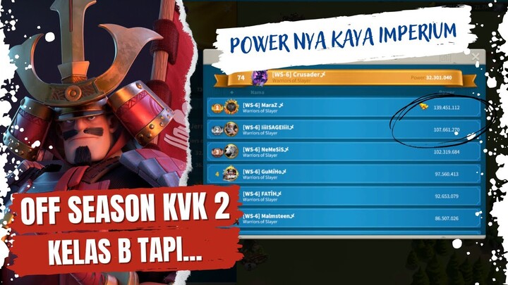 KD OFF SEASON KELAS B TAPI POWER PEMAIN NYA RASA RASA IMPERIUM  SATT..... AUTO WIN GA NIH DI KELAS B