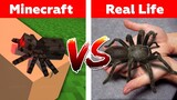 MINECRAFT SPIDER IN REAL LIFE! Minecraft vs Real Life animation