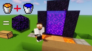 Minecraft Logic 100 IQ : Nether portal - KRMStudioZ Survival