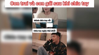 Con trai và con gái sau khi chia tay