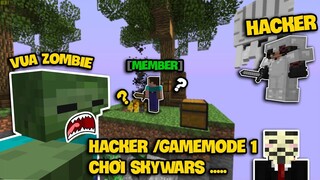 HACKER DÙNG GAMEMODE 1 CHƠI SKYWARS TROLL MEMBER SERVER TIGERR (MINECRAFT TROLL) - KHANGG TROLL