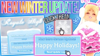 NEW WINTER UPDATE OUT NOW IN ROYALE HIGH! New Interactive Loading Screen! ROBLOX Christmas Update