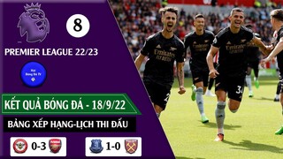 Kết quả Vòng 8 Ngoại hạng anh 22/23, Lịch thi đấu vòng 9 ngoại hạng anh