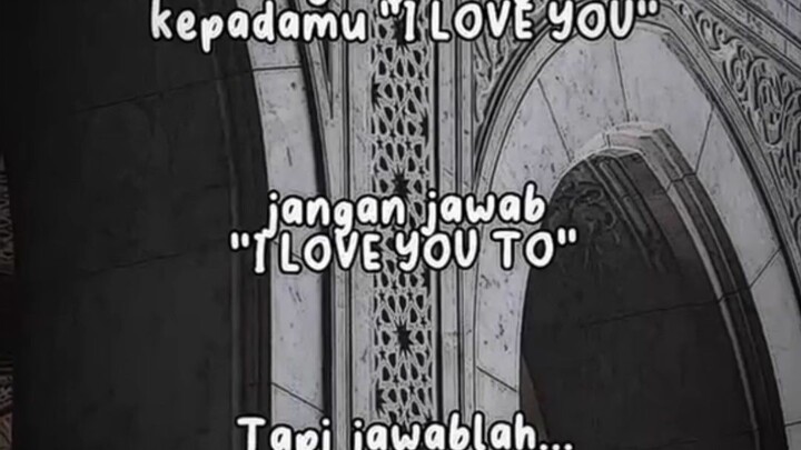 harus jawab ini ya bukan i love you to