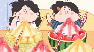 -Yanghuahua Family Animation Series｜My mom and I’s immersive and refreshing fruit shaved ice~