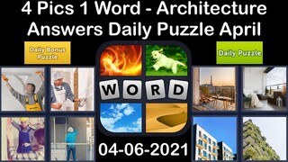 4 Pics 1 Word - Architecture - 06 April 2021 - Answer Daily Puzzle + Daily Bonus Puzzle