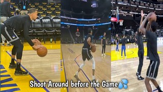 Steph Is Back 🔥 / Warming Up Ready for the Game💦