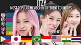 [UPDATED] ITZY - Most Popular Member in Different Countries with Worldwide since Debut