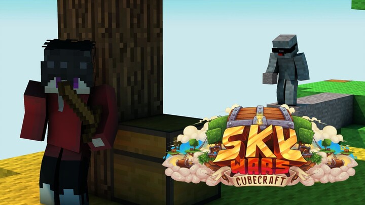 Minecraft CubeCraft server skywars gameplay!
