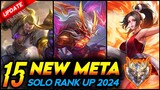 15 NEW META HEROES TO SOLO RANK UP 2024 (UPDATE) SEASON 32 - Mobile Legends Tier List