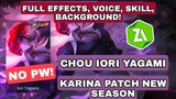 New Chou Iori Yagami KOF Skin Script | Full Effect, Voice, Background - Patch Revamp Karina |MLBB