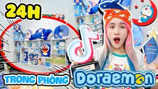 Thử Thách 24h Trong Phòng Làm Việc Doraemon - Vê Vê Channel