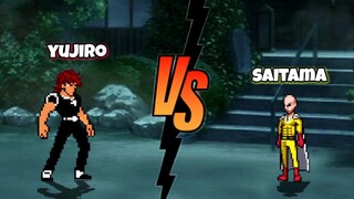 Saitama Vs Yujiro one punch man x baki fights / mugen