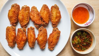 ไก่ทอดน้ำปลา เมนูไก่ ทำง่าย ด้วยของแค่ 2 อย่าง How to make Fried Chicken Wing with Fish Sauce Recipe