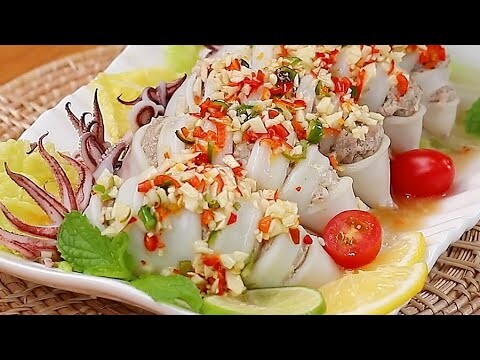 ปลาหมึกนึ่งมะนาว[EasyCooking]