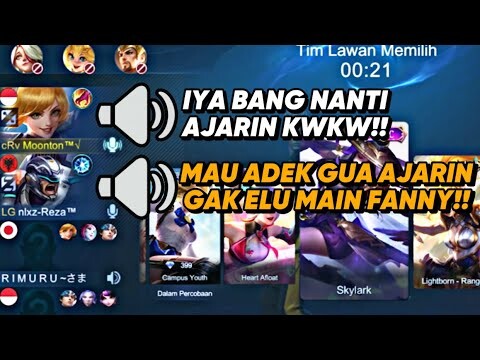 MAU ADEK GUA AJARIN GAK LU MAIN FANNY KWKW!! KETEMU ORANG OPEN MIC JHONNYA NGECIT COKK KWKW!!