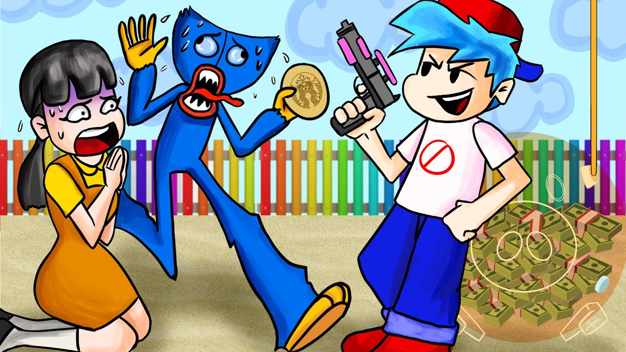 Squid Game FNF VS Huggy Wuggy | In Poppy Playtime Game - Friday Night Funkin'  Animation | Buzz Gems - Bilibili