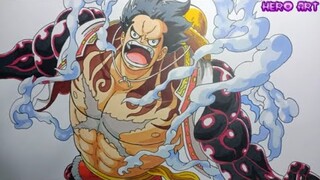 Các Bước Vẽ luffy gear 4 Bound man-Vẽ One Piece