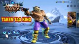 TAKEN TAG KING SKIN IN MOBILE LEGENDS BANG BANG REVIEW SKILLS