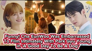 Funny! Cha EunWoo Was Embarrassed To Film Intimately With Park Gyu Young in 'A Good Day To Be A Dog'