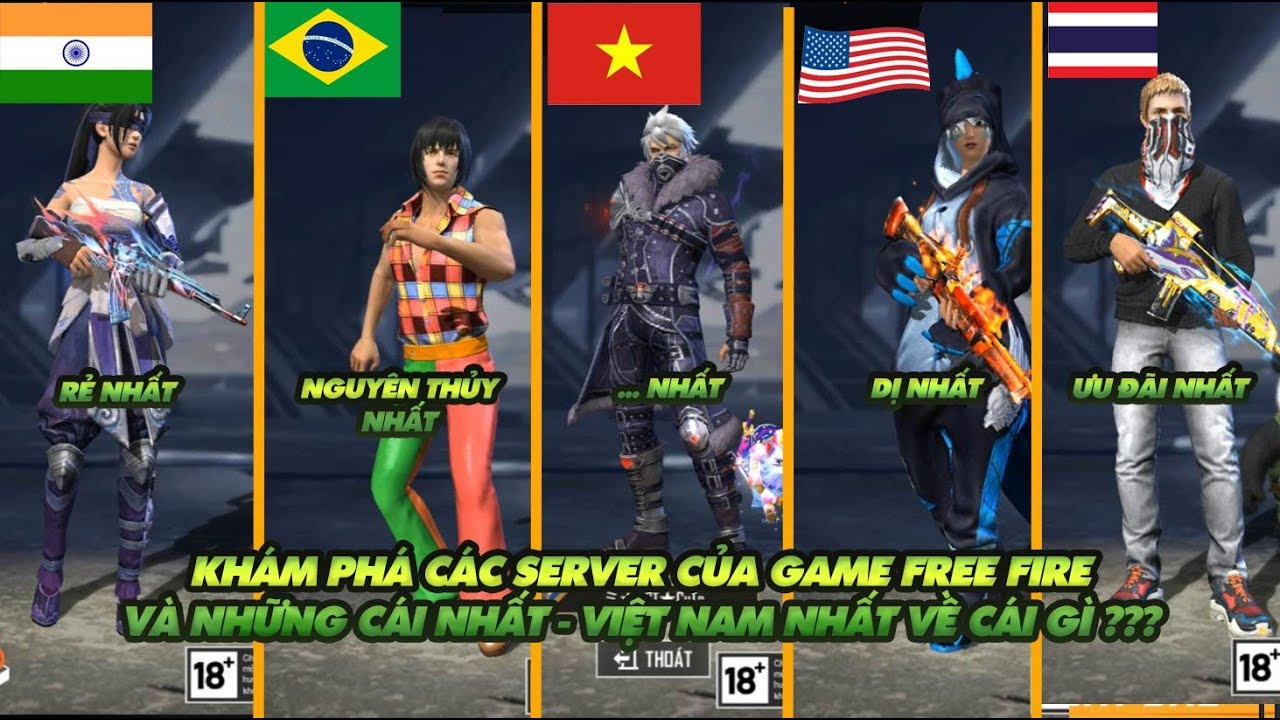 Garena Free Fire| Các Server Free Fire trên thế giới và những cái nhất -  Việt nam nhất về cái gì? - Bilibili