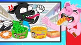 Mukbang 짜장면 떡볶이 편의점 먹방 Desserts (Color Noodles, Cake)| ASMR MUKBANG KOREAN FOOD| 먹방 AniToons