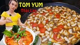 Cách làm lẩu TOM YUM chua cay chuẩn vị Thái Lan - Ty Thy Vlog gỏi đu đủ