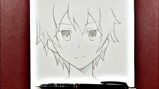 Easy anime drawing | how to draw anime boy step-by-step