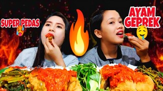 MUKBANG AYAM GEPREK TERPEDAS DAN TUMIS KANGKUNG ENDULITA 🤤